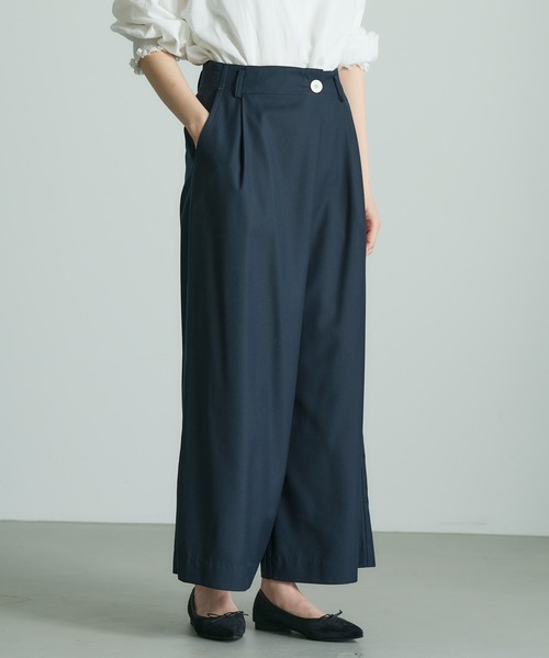 PUAL CE CIN（ピュアルセシン）の「大人見えワイドパンツ（その他パンツ・レディース・ネイビー/グレー・FREE）」の10枚目の写真