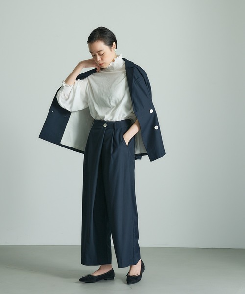 PUAL CE CIN（ピュアルセシン）の「大人見えワイドパンツ（その他パンツ・レディース・ネイビー/グレー・FREE）」の15枚目の写真