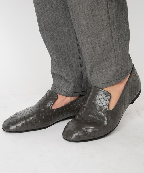 MEN'S BIGI（メンズビギ）の「RIVIERASイントレチャートスリッポン（スリッポン・メンズ・ブラック/ベージュ・01/02/03）」の2枚目の写真