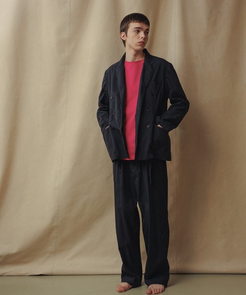 WILD LIFE TAILOR Adam et Rope'(ワイルドテーラーアダムエロペ )の「【WILD LIFE TAILOR】ナイロンタスランOX ダブルブレストジャケット(テーラードジャケット・メンズ・ベージュ/ネイビー・M/L)」の3枚目の写真