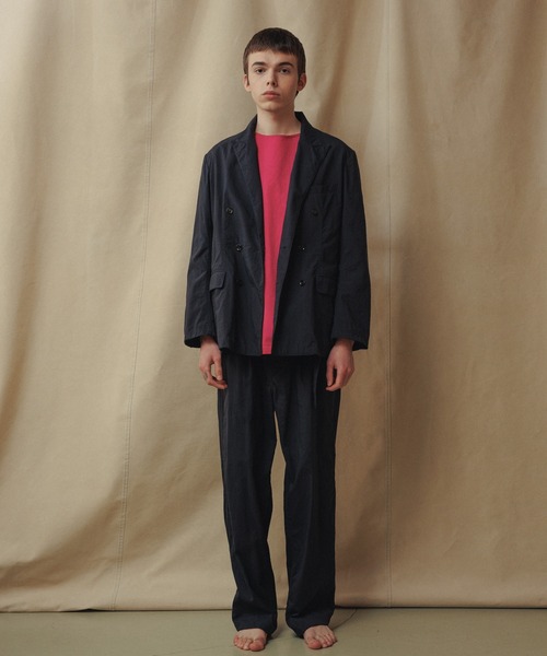 WILD LIFE TAILOR Adam et Rope'(ワイルドテーラーアダムエロペ )の「【WILD LIFE TAILOR】ナイロンタスランOX ダブルブレストジャケット(テーラードジャケット・メンズ・ベージュ/ネイビー・M/L)」の4枚目の写真