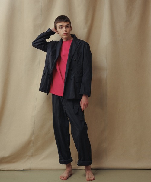 WILD LIFE TAILOR Adam et Rope'(ワイルドテーラーアダムエロペ )の「【WILD LIFE TAILOR】ナイロンタスランOX ダブルブレストジャケット(テーラードジャケット・メンズ・ベージュ/ネイビー・M/L)」の6枚目の写真