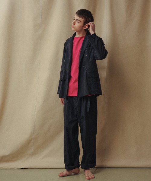 WILD LIFE TAILOR Adam et Rope'(ワイルドテーラーアダムエロペ )の「【WILD LIFE TAILOR】ナイロンタスランOX ダブルブレストジャケット(テーラードジャケット・メンズ・ベージュ/ネイビー・M/L)」の7枚目の写真