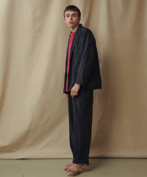 WILD LIFE TAILOR Adam et Rope'(ワイルドテーラーアダムエロペ )の「【WILD LIFE TAILOR】ナイロンタスランOX ダブルブレストジャケット(テーラードジャケット・メンズ・ベージュ/ネイビー・M/L)」の8枚目の写真