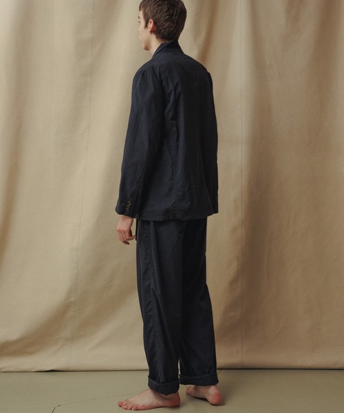 WILD LIFE TAILOR Adam et Rope'(ワイルドテーラーアダムエロペ )の「【WILD LIFE TAILOR】ナイロンタスランOX ダブルブレストジャケット(テーラードジャケット・メンズ・ベージュ/ネイビー・M/L)」の9枚目の写真