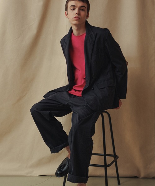 WILD LIFE TAILOR Adam et Rope'(ワイルドテーラーアダムエロペ )の「【WILD LIFE TAILOR】ナイロンタスランOX ダブルブレストジャケット(テーラードジャケット・メンズ・ベージュ/ネイビー・M/L)」の12枚目の写真