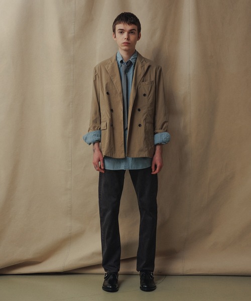 WILD LIFE TAILOR Adam et Rope'(ワイルドテーラーアダムエロペ )の「【WILD LIFE TAILOR】ナイロンタスランOX ダブルブレストジャケット(テーラードジャケット・メンズ・ベージュ/ネイビー・M/L)」の21枚目の写真