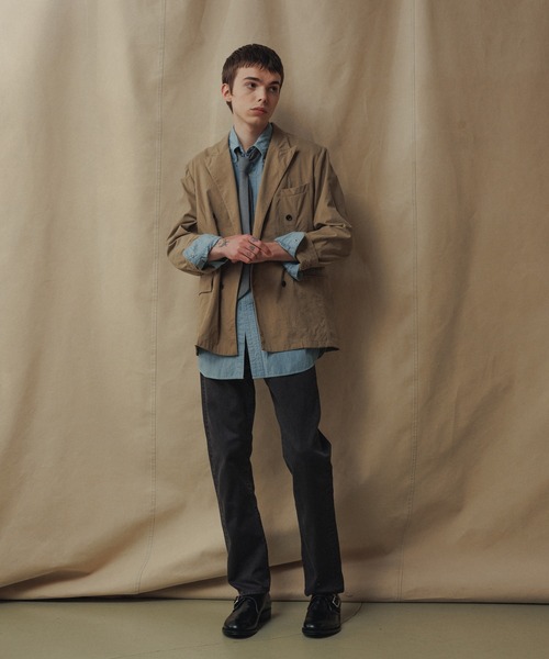 WILD LIFE TAILOR Adam et Rope'(ワイルドテーラーアダムエロペ )の「【WILD LIFE TAILOR】ナイロンタスランOX ダブルブレストジャケット(テーラードジャケット・メンズ・ベージュ/ネイビー・M/L)」の22枚目の写真