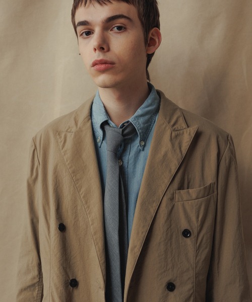 WILD LIFE TAILOR Adam et Rope'(ワイルドテーラーアダムエロペ )の「【WILD LIFE TAILOR】ナイロンタスランOX ダブルブレストジャケット(テーラードジャケット・メンズ・ベージュ/ネイビー・M/L)」の19枚目の写真