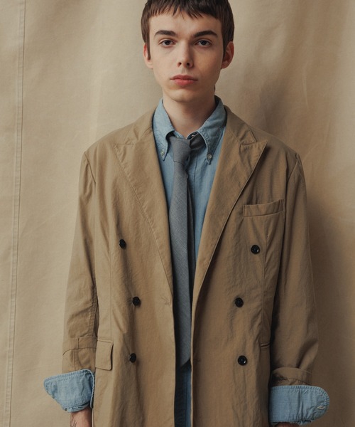 WILD LIFE TAILOR Adam et Rope'(ワイルドテーラーアダムエロペ )の「【WILD LIFE TAILOR】ナイロンタスランOX ダブルブレストジャケット(テーラードジャケット・メンズ・ベージュ/ネイビー・M/L)」の20枚目の写真
