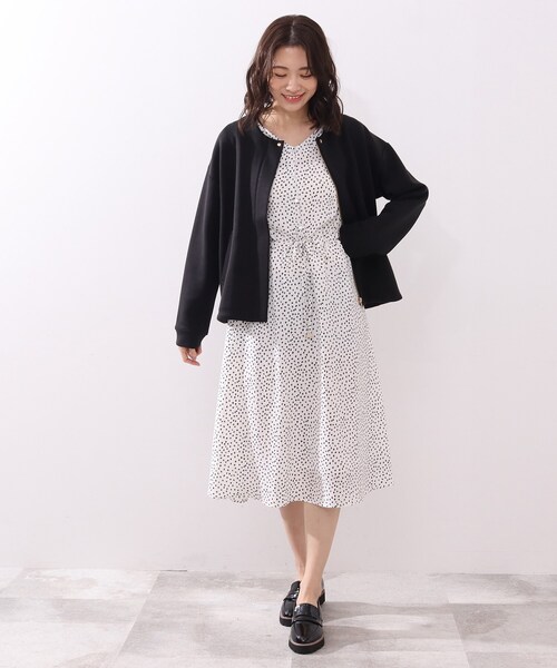 DRESKIP（ドレスキップ）の「◇変形ドットVネックワンピース