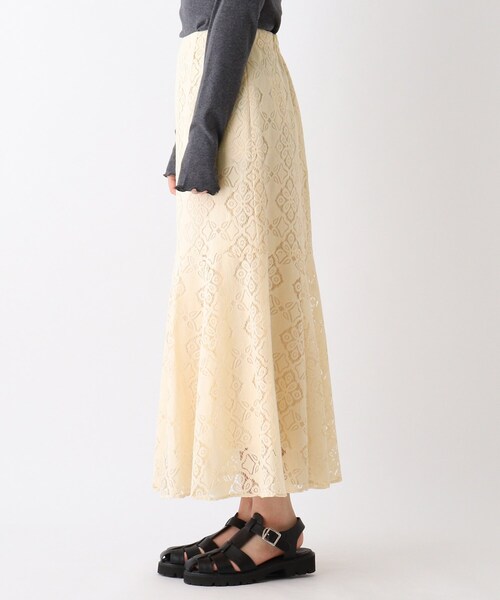 OPAQUE.CLIP（オペークドットクリップ）の「◆【C】キカレース マーメイドスカート（スカート・レディース・オフホワイト/ネイビー・34/36/38/40）」の11枚目の写真