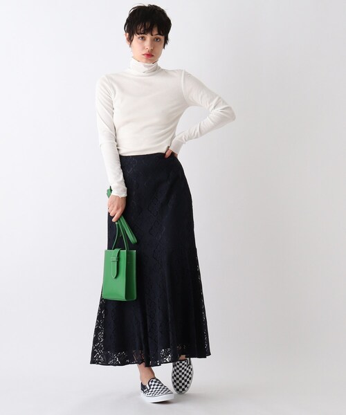 OPAQUE.CLIP（オペークドットクリップ）の「◆【C】キカレース マーメイドスカート（スカート・レディース・オフホワイト/ネイビー・34/36/38/40）」の12枚目の写真