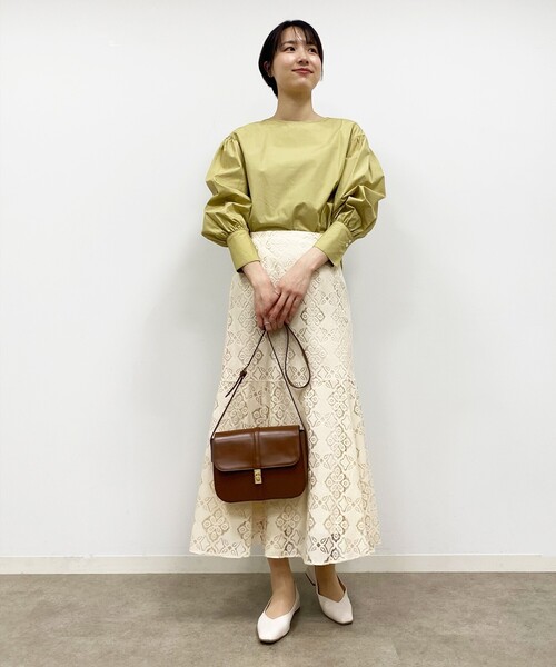 OPAQUE.CLIP（オペークドットクリップ）の「◆【C】キカレース マーメイドスカート（スカート・レディース・オフホワイト/ネイビー・34/36/38/40）」の17枚目の写真