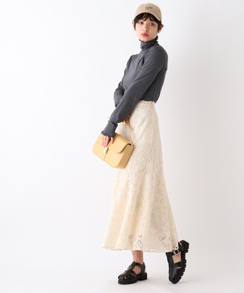 OPAQUE.CLIP（オペークドットクリップ）の「◆【C】キカレース マーメイドスカート（スカート・レディース・オフホワイト/ネイビー・34/36/38/40）」の16枚目の写真