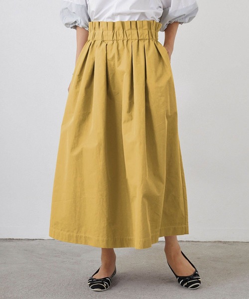 NICOLE white(ニコルホワイト)の「タックスカート(スカート・レディース・ブラック/イエロー/グリーン・FREE)」の3枚目の写真