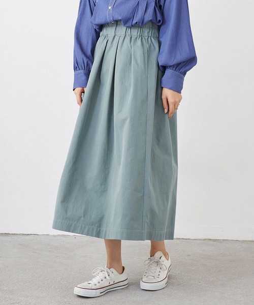 NICOLE white(ニコルホワイト)の「タックスカート(スカート・レディース・ブラック/イエロー/グリーン・FREE)」の1枚目の写真