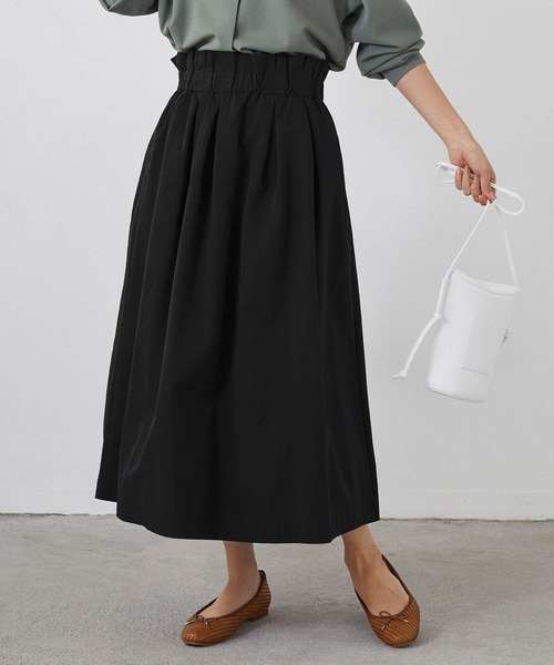 NICOLE white(ニコルホワイト)の「タックスカート(スカート・レディース・ブラック/イエロー/グリーン・FREE)」の2枚目の写真