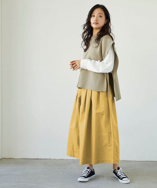 NICOLE white(ニコルホワイト)の「タックスカート(スカート・レディース・ブラック/イエロー/グリーン・FREE)」の16枚目の写真