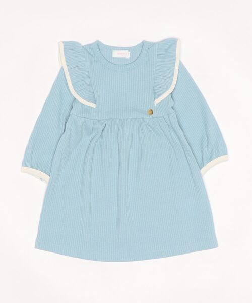 BABYDOLL(ベビードール)の「パイピングフリルワンピース 6293K(ワンピース・キッズ・ベビーピンク/ライトブルー・120cm/80cm/110cm/90cm/100cm)」の1枚目の写真