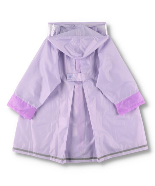 BRANSHES(ブランシェス)の「【撥水】配色レインコート(レインコート/ポンチョ・キッズ・ラベンダー・M/S/L)」の3枚目の写真