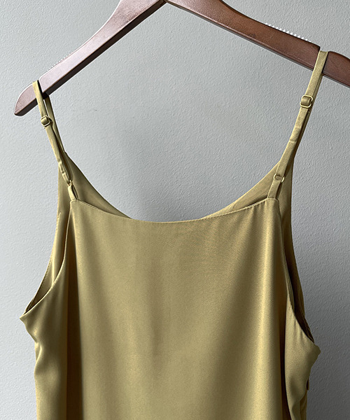 c.u.l(シーユーエル)の「【c.u.l:w】シンプルキャミソールワンピース culw188(ワンピース・レディース・マスタード/ブラック・L/M)」の19枚目の写真