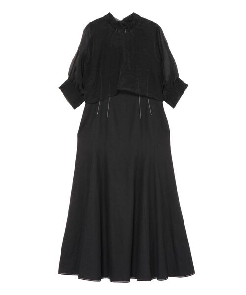 LAGUNAMOON（ラグナムーン）の「レイヤードステッチワンピース（ワンピース・レディース・ブラック/ホワイト/イエロー・SMALL/MEDIUM）」の6枚目の写真