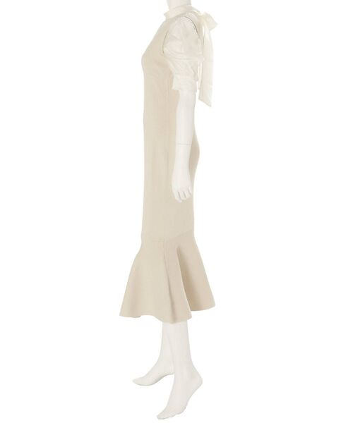 MERCURYDUO(マーキュリーデュオ)の「ハーフスリーブ2WAYリボンパワショルニットドッキングワンピース(ワンピース・レディース・ネイビー/ピンク/オフホワイト・MEDIUM/SMALL)」の18枚目の写真