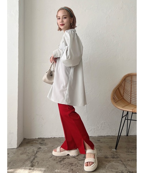 JUMELLE（ジュメロ）の「スキッパーブラウス（シャツ/ブラウス・レディース・ベージュ/ミント・FREE）」の14枚目の写真