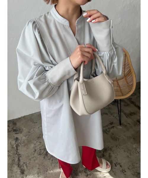 JUMELLE（ジュメロ）の「スキッパーブラウス（シャツ/ブラウス・レディース・ベージュ/ミント・FREE）」の10枚目の写真