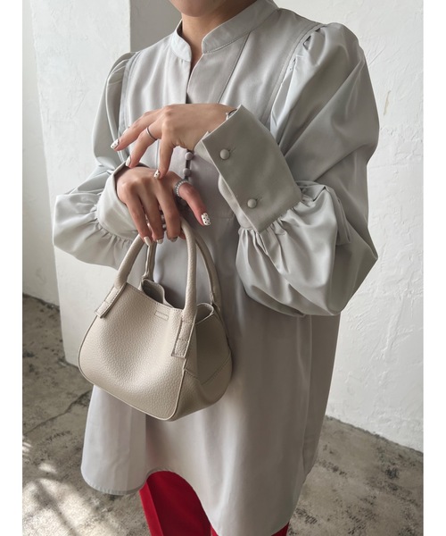 JUMELLE（ジュメロ）の「スキッパーブラウス（シャツ/ブラウス・レディース・ベージュ/ミント・FREE）」の6枚目の写真