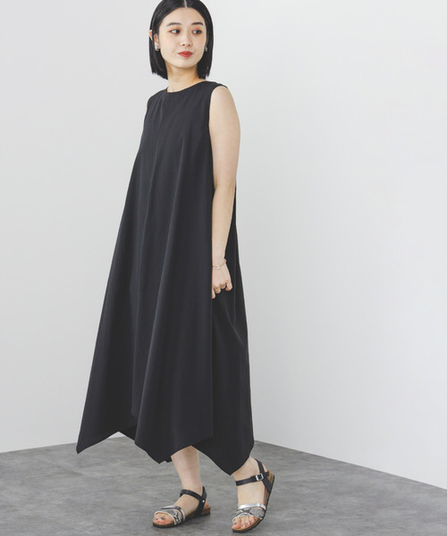 BEAMS HEART(ビームスハート)の「ノースリーブ 切替 フレアワンピース(ワンピース・レディース・ブラック/オレンジ/グリーン/ブルー/ブルー系その他3/ベージュ/オレンジ系その他6・ONE SIZE)」の8枚目の写真