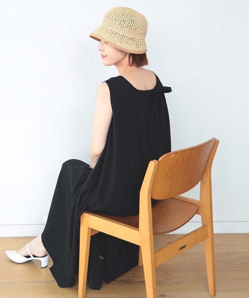 BEAMS HEART(ビームスハート)の「ノースリーブ 切替 フレアワンピース(ワンピース・レディース・ブラック/オレンジ/グリーン/ブルー/ブルー系その他3/ベージュ/オレンジ系その他6・ONE SIZE)」の10枚目の写真