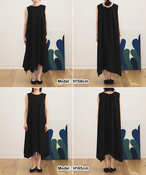 BEAMS HEART(ビームスハート)の「ノースリーブ 切替 フレアワンピース(ワンピース・レディース・ブラック/オレンジ/グリーン/ブルー/ブルー系その他3/ベージュ/オレンジ系その他6・ONE SIZE)」の11枚目の写真