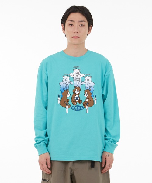 LMCの「【LMC】AROUND THREE BEARS LONG SLV TEE / エルエムシー アラウンド スリー ベアーズ ロングスリーブ Tシャツ（Tシャツ/カットソー・メンズ・ヘザーグレー/ホワイト/ミント・X-LARGE/LARGE/MEDIUM/SMALL）」の14枚目の写真