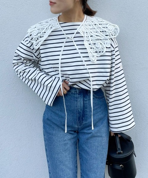 Sygne.（シーニュ）の「Sygne. マリンボーダーロンT（Tシャツ