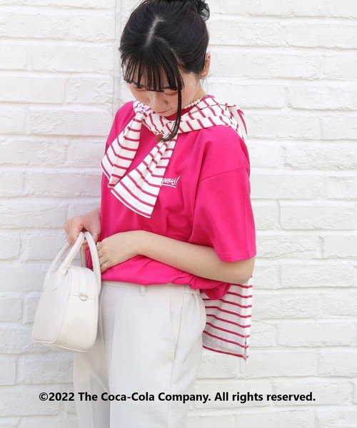 Right-on（ライトオン）の「チェリーコーク Ｔシャツ（Tシャツ/カットソー・レディース・ピンク/ダークグレー・M/L）」の2枚目の写真