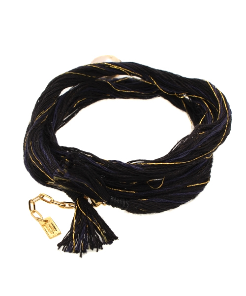 Lui's（ルイス）の「HAPPY CHOKAS LAB(ハッピー･チョーカーズ･ラボ) ブレス（ブレスレット・メンズ・ネイビー/ブラック/ホワイト/サックスブルー・FREE）」の5枚目の写真