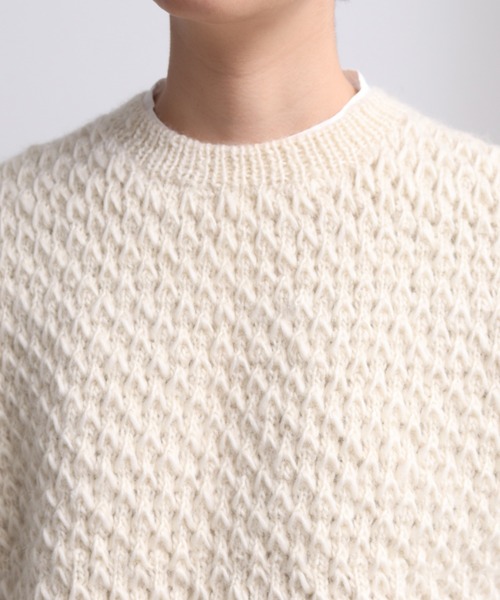 yuni（ユニ　）の「ネパールハンドニット　short vest（ベスト・レディース・ブラック/アイボリー・FREE）」の22枚目の写真