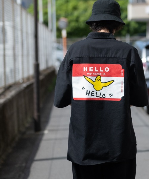 （What it isNt）ART BY MARKGONZALES（ワットイットイズント）の「【h】(〔(What it isNT)ART BY MARKGONZALES〕オーバーサイズバックプリントBIGシャツ（シャツ/ブラウス・メンズ・サックスブルー/ホワイト/ブラック・LARGE/X-LARGE/MEDIUM）」の15枚目の写真