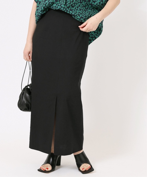 journal standard L'essage(ジャーナルスタンダードレサージュ)の「《追加》バイオリネンストレッチタイトスカート(スカート・レディース・パープル/ナチュラル/ブラック/チャコールグレー・38/36)」の13枚目の写真