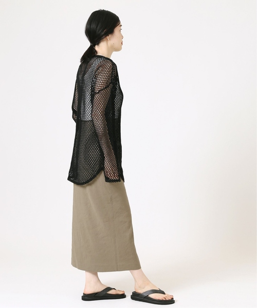 journal standard L'essage(ジャーナルスタンダードレサージュ)の「《追加》バイオリネンストレッチタイトスカート(スカート・レディース・パープル/ナチュラル/ブラック/チャコールグレー・38/36)」の20枚目の写真