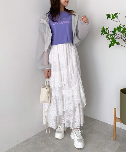 OLIVE des OLIVE(オリーブデオリーブ)の「シアショートマンパ(マウンテンパーカー・レディース・ライトグレー/オフホワイト・FREE)」の15枚目の写真