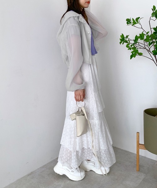 OLIVE des OLIVE(オリーブデオリーブ)の「シアショートマンパ(マウンテンパーカー・レディース・ライトグレー/オフホワイト・FREE)」の17枚目の写真