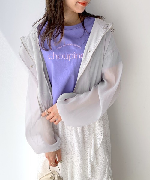 OLIVE des OLIVE(オリーブデオリーブ)の「シアショートマンパ(マウンテンパーカー・レディース・ライトグレー/オフホワイト・FREE)」の11枚目の写真