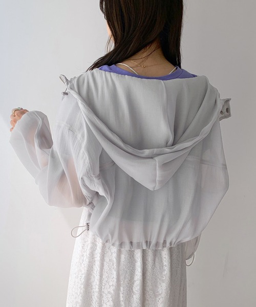 OLIVE des OLIVE(オリーブデオリーブ)の「シアショートマンパ(マウンテンパーカー・レディース・ライトグレー/オフホワイト・FREE)」の14枚目の写真