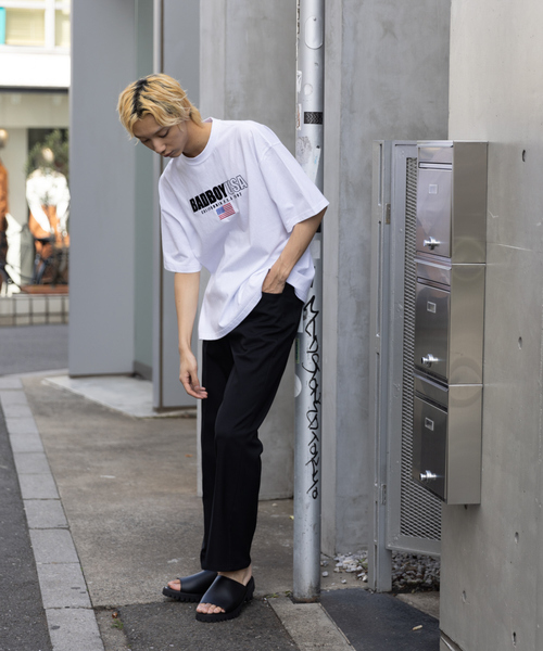 BAD BOY（バッドボーイ）の「【BADBOY / バッドボーイ】USA ロゴ パロディ Tシャツ（Tシャツ/カットソー・メンズ・ホワイト/ダークグリーン/ブラック・M/L）」の15枚目の写真