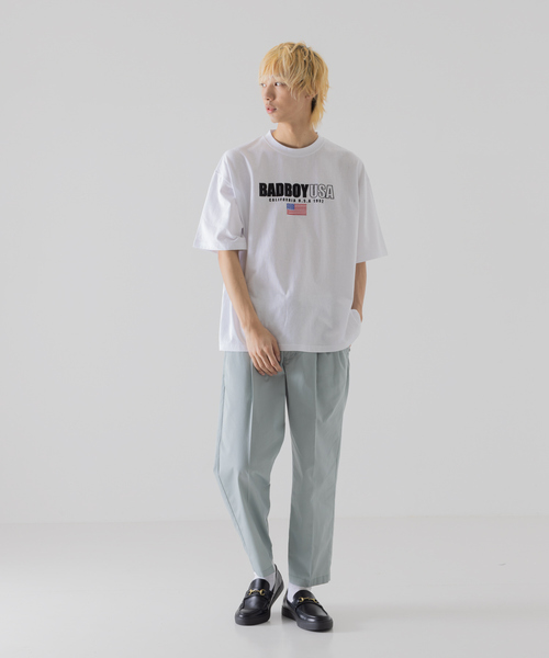 BAD BOY（バッドボーイ）の「【BADBOY / バッドボーイ】USA ロゴ パロディ Tシャツ（Tシャツ/カットソー・メンズ・ホワイト/ダークグリーン/ブラック・M/L）」の6枚目の写真