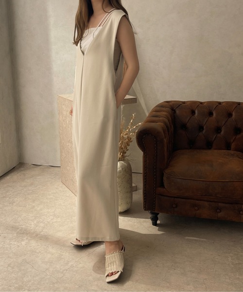 apres jour clair(アプレジュールクレア)の「【apres jour clair】 3WAYデザインジャンスカ【ZOZOTOWN限定アイテム】(ワンピース・レディース・ブラック/アイボリー/ブラウン系その他/グレイッシュベージュ・X-LARGE/フリー)」の10枚目の写真