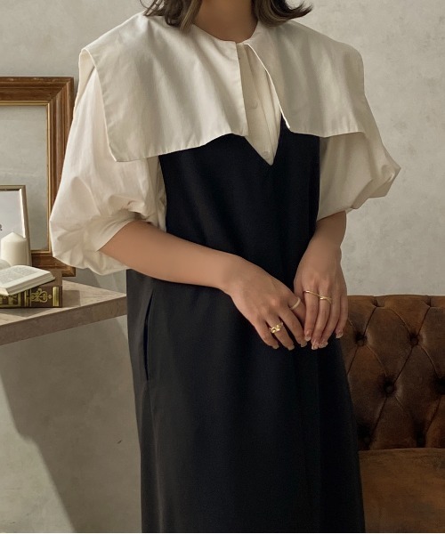 apres jour clair(アプレジュールクレア)の「【apres jour clair】 3WAYデザインジャンスカ【ZOZOTOWN限定アイテム】(ワンピース・レディース・ブラック/アイボリー/ブラウン系その他/グレイッシュベージュ・X-LARGE/フリー)」の17枚目の写真